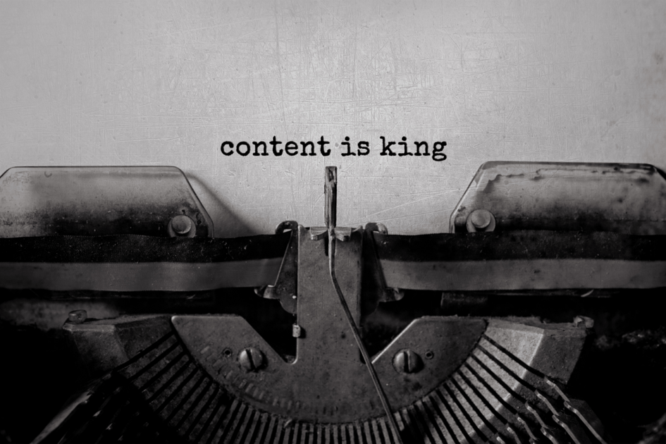 typewriter titled content is king